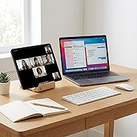 Vista 8 de Ahyra Wicker Cell Phone Stand for Desk, Sturdy Tablet & E-Reader Holder, Handcrafted Woven Art Piece, Scratch-Free Cradle, Boho Desk Decor A