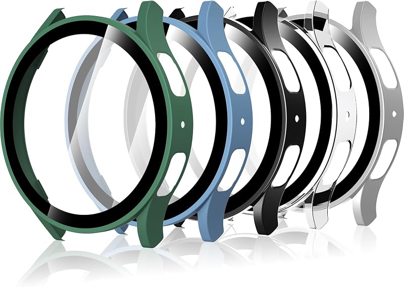 Bigqin Samsung Galaxy Watch 7 44mm védőtok 5db szett, keménytok üvegvédővel - 44 mm