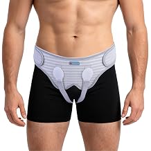 ENLUNTRA Upgraded Hernia Belt for Men & Women,Inguinal Hernia Support Belt with 4 Removable Medical Compression Pads,Hernia Support Truss for Single/Double Inguinal or Sports Hernia Grey, L