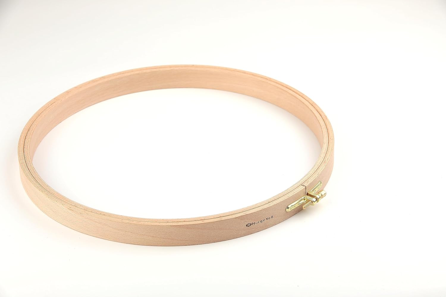 Nurge Premium Quality 24mm Wood Embroidery Hoop, Cross Stitch Hoop with Gold Plated Adjustable Brass Screw for DIY Projects No:8