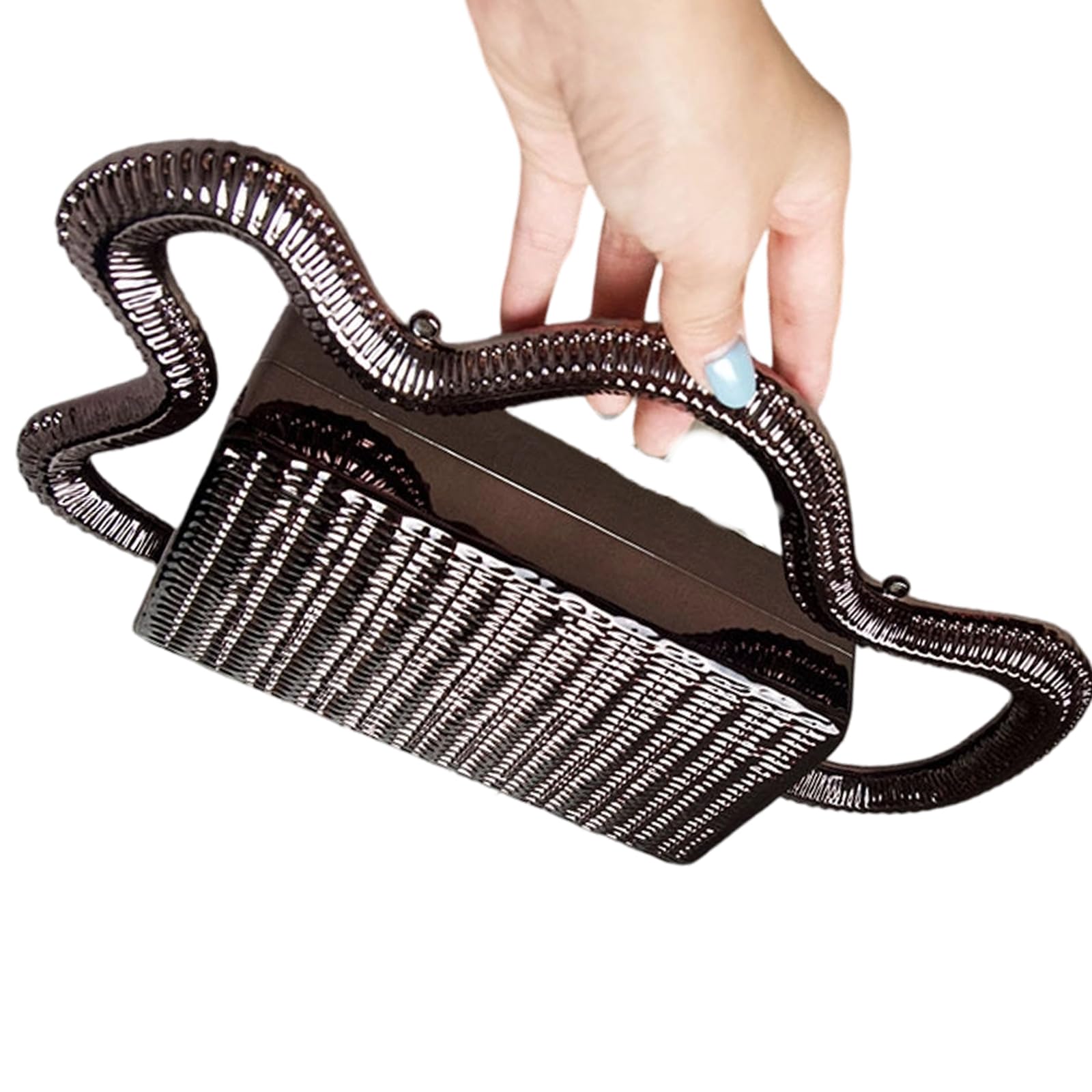 BWANGIAO Elegant Acrylic Evening Clutches Purse Top Handle for Wedding Cocktail Party