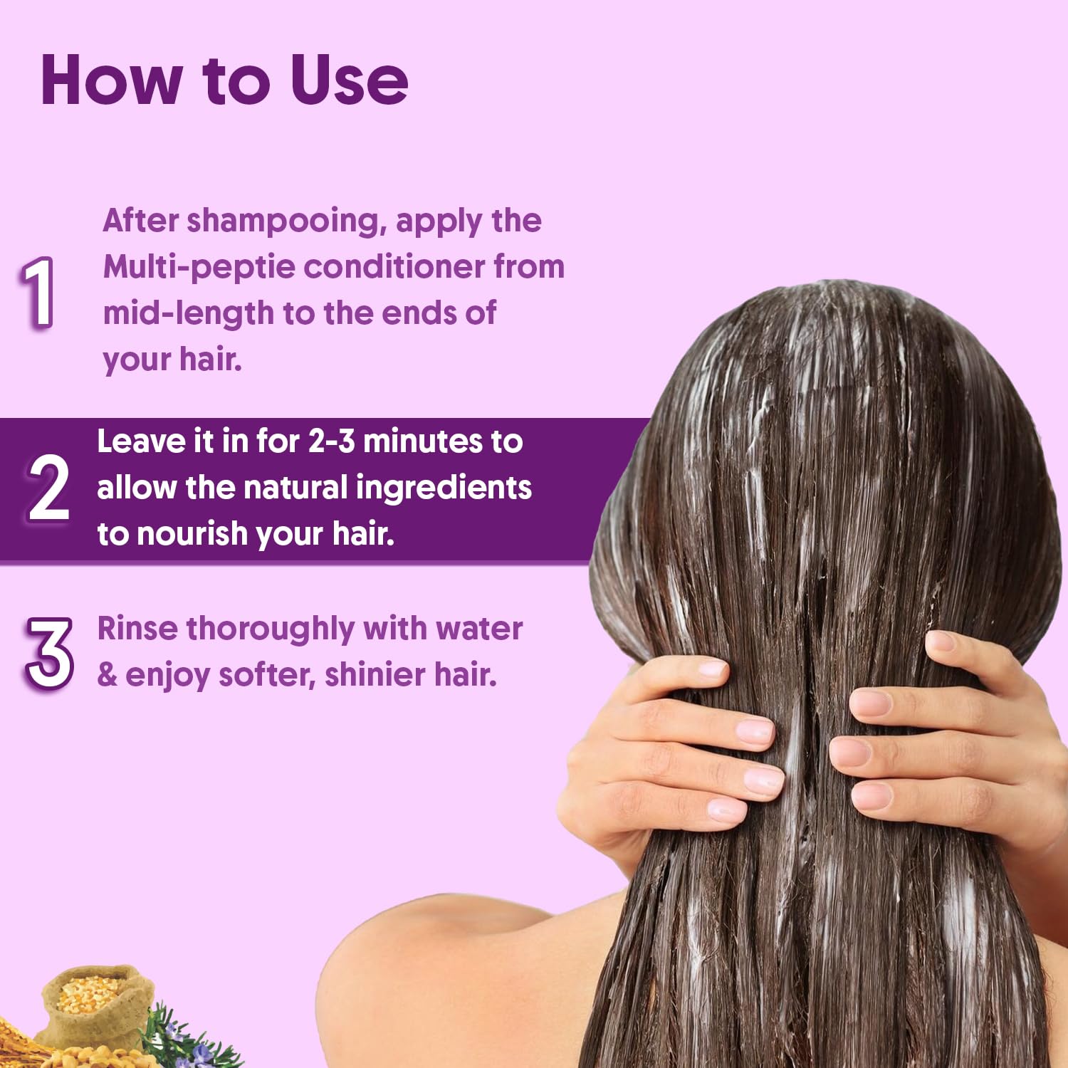 Aravi Organic Multi Peptide Hairfall Conditioner - Acetyl Tripeptide 3, Palmitoyl, Oligopeptide & Rosemary - 6.7 FL Oz / 200 ml - Image 7