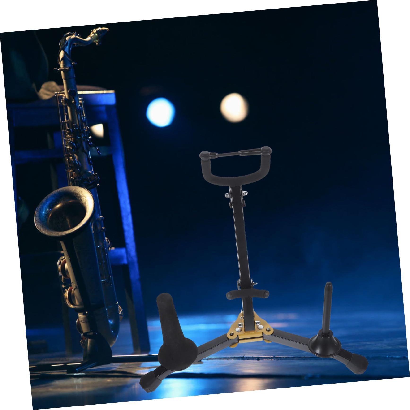 Supporto Sax Tenore e Contralto Pieghevole Multifunzione Con Supporto Per Flauto e Clarinetto Struttura Stabile Per Protezione Strumenti Fiato