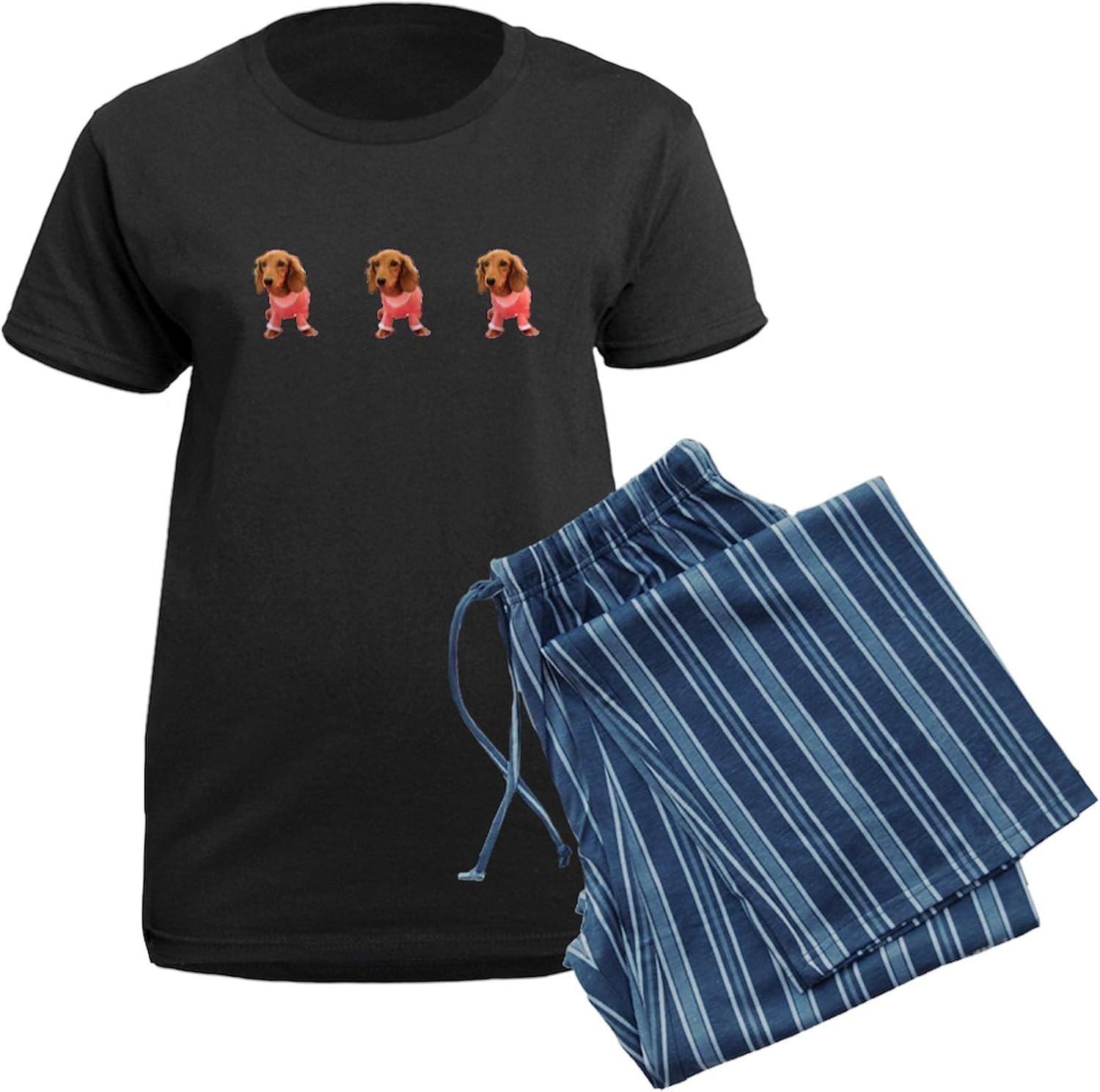 CafePress Majestic Pink Dachshund Cutie Designer Pajamas Womens Novelty PJ Sleepwear