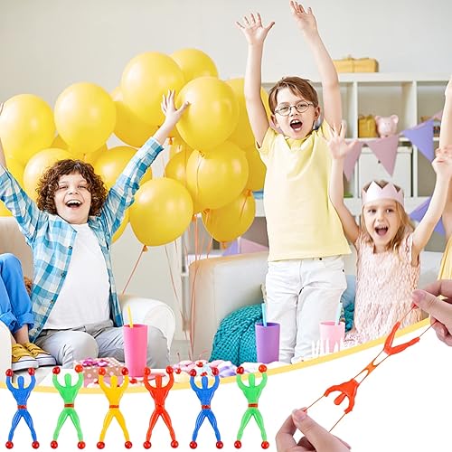 Miniatura 7 de Shindel 50 piezas de trepadores de pared elásticos, juego de juguetes pegajosos para hombre escalador, juguetes divertidos para ansiedad, bolsas de