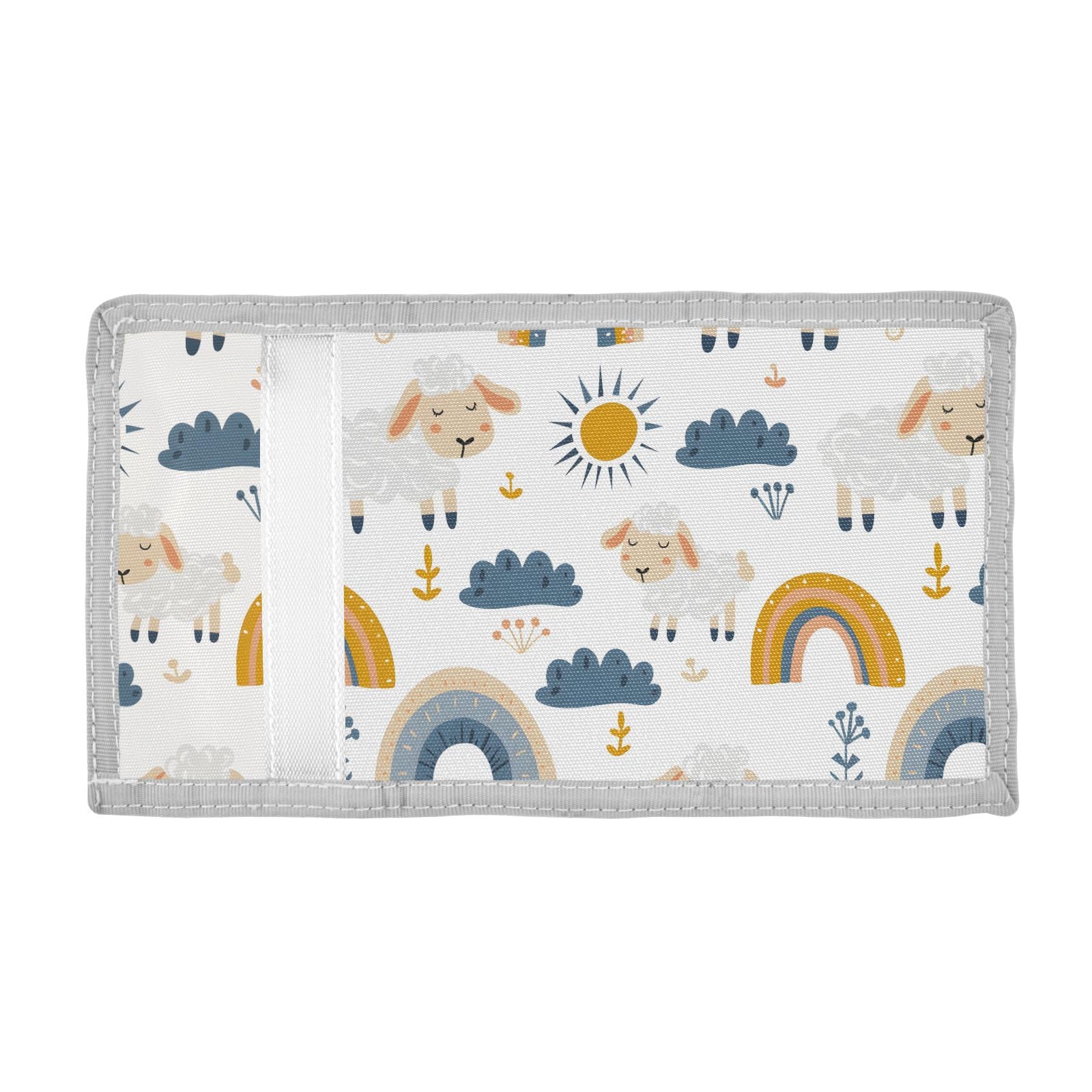 ALAZA Kids Wallets for Boys Girls Toddler Trifold Wallet Children Small Cute Sheep with Zipper Coin Pocket