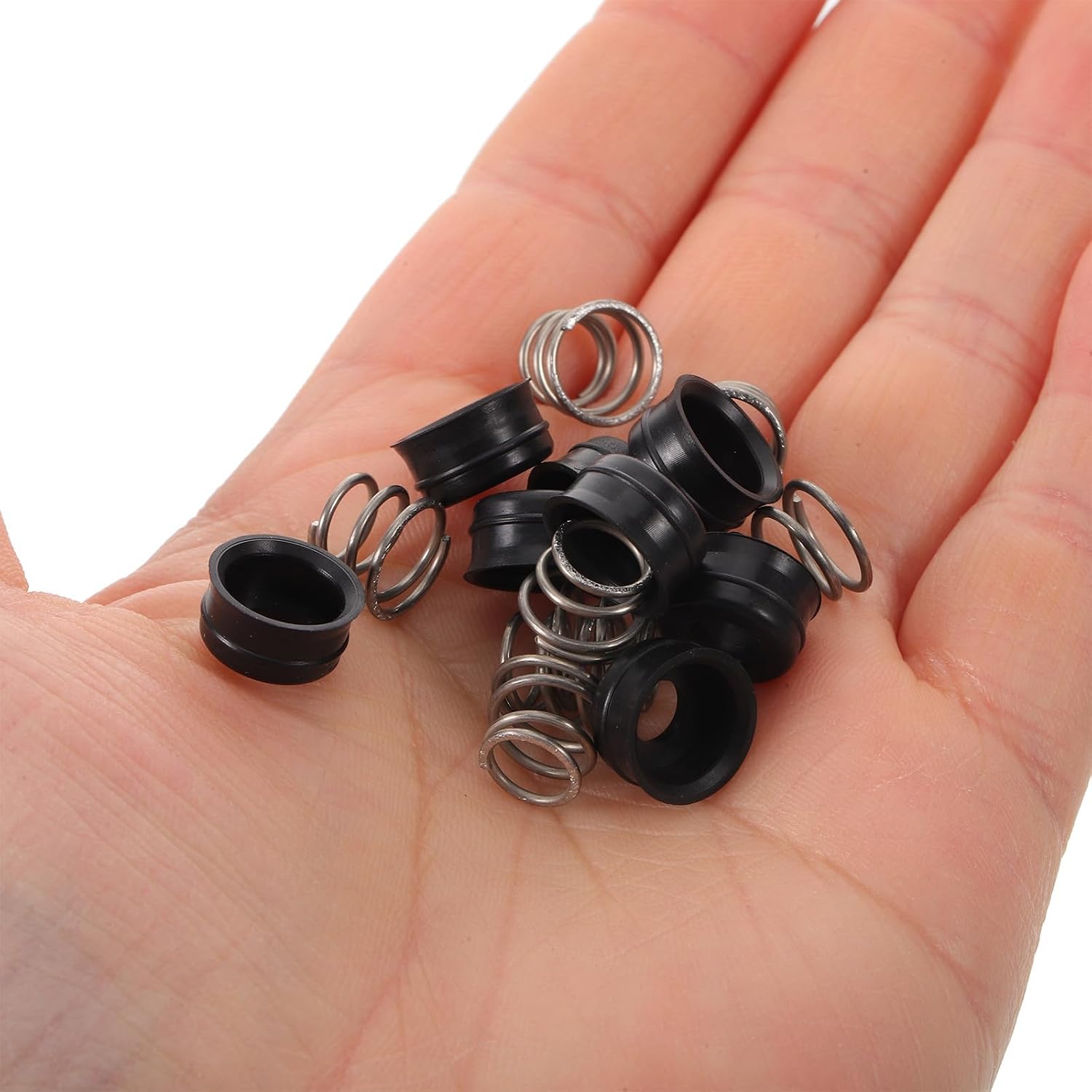 8pcs Sink Valve Rebuild Kit with Faucet Seat and Springs, Bathroom Sink Faucet Replacement Parts Made of Rubber and Iron for Leak Prevention and Easy DIY Installation, for Home