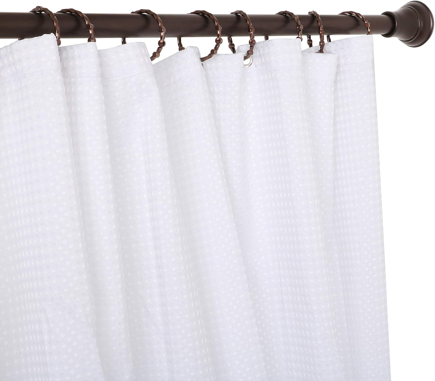 Utopia Alley HK5RB Eternity Never Rust Rustproof Zinc Shower Curtain Rings for Bathroom Shower Rods Curtains; Oil Rubbed Bronze - Set of 12