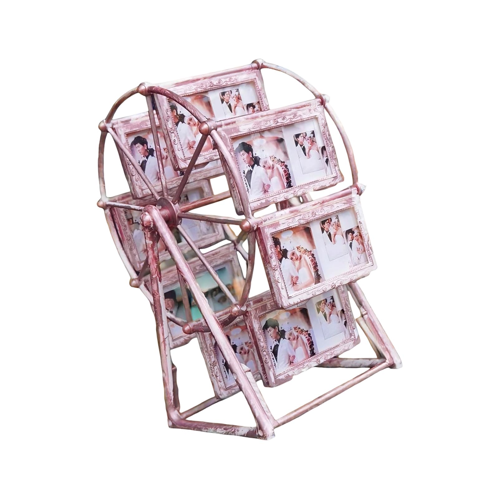 Tsophreniq Rotating Third Wheel Picture Frame Decorative Photo Frame Carousels Car Photo Frames Picture Display Stand Home Decors Rotating Third Wheel Carousels Desktop Display