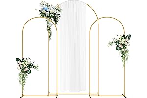Set of 3 Wedding Arch Backdrop Stands: 7.3FT, 6FT, and 6FT