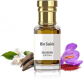 Bin Saikh Attar | Luxurious Saffron, Rose & Oud Attar for Men Long Lasting Smell | Oil-Based 100% Perfume for Men | Roll On Itra Perfume | Ittar for Men (6ml)