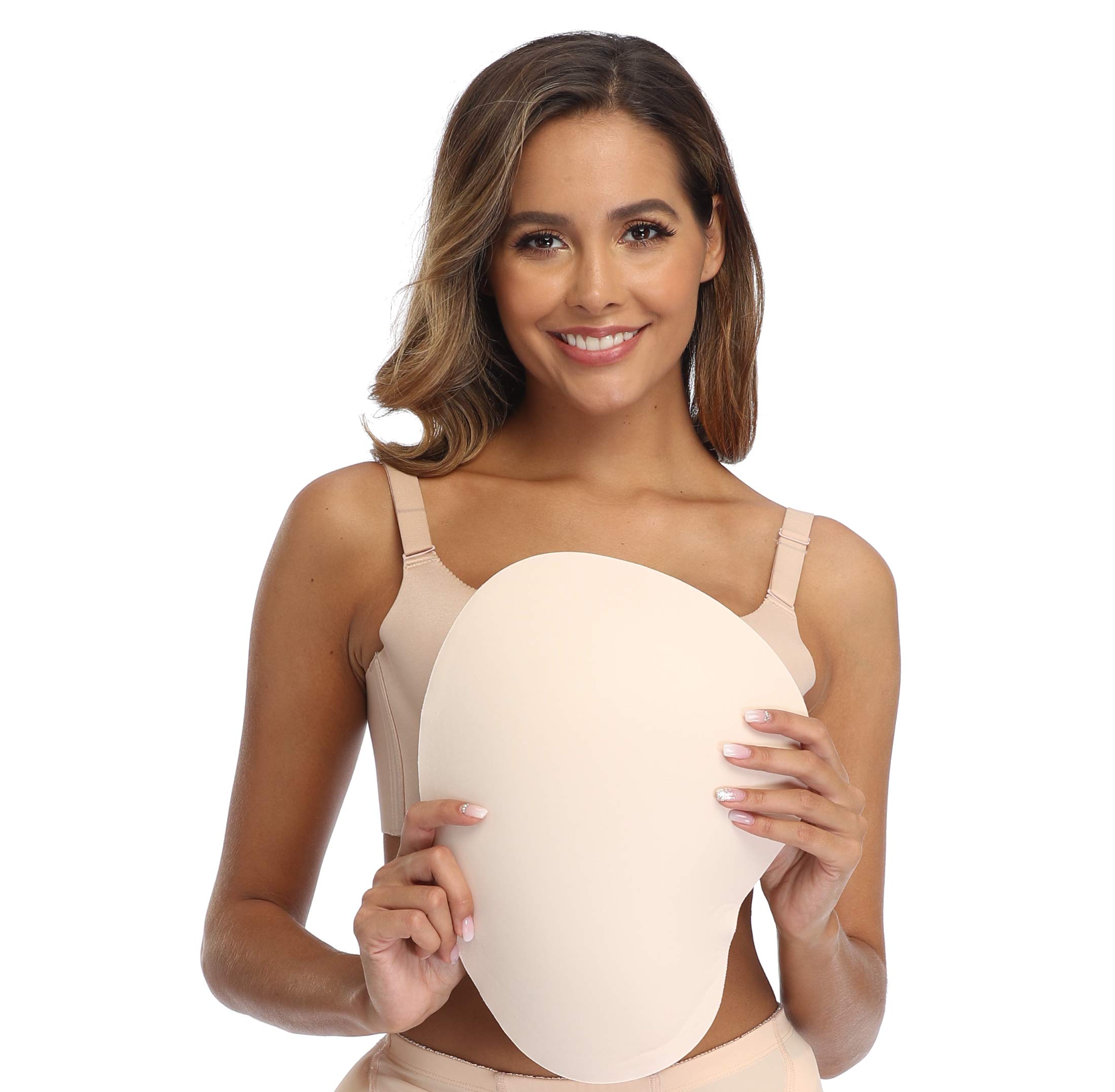 BIMEI 2PS Self-adhesive Sponge Thigh Pads Hip Pads Sponge Thigh Pads Hip Lifting Pads Crossdressing (M, Beige Mini)