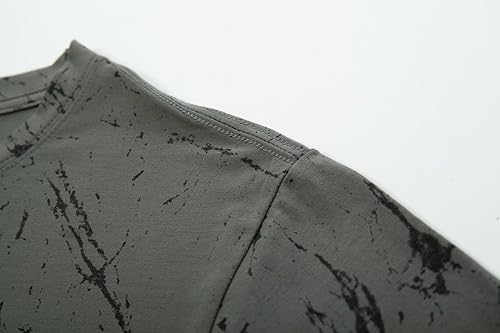 Miniatura 4 de KLIEGOU - Camiseta con dobladillo redondo, para hombre, estilo hipster, hip hop, patrón estampado