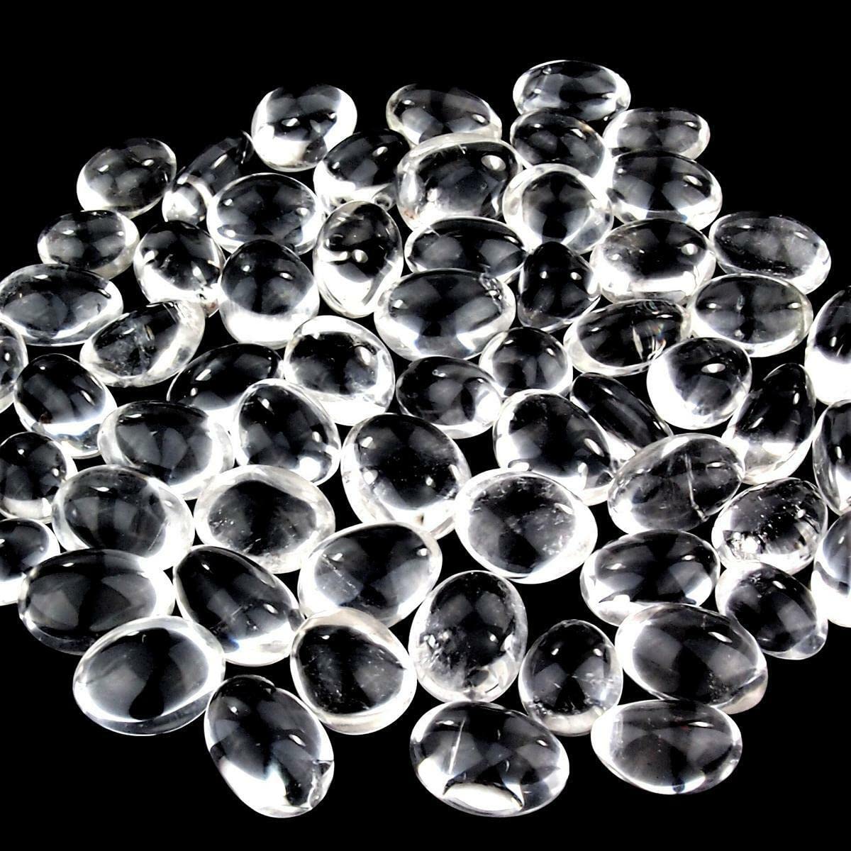 Bergkristall Trommelsteine handpoliert Ø ca. 25 – 40 mm Edelsteine Heilsteine Wassersteine Glückssteine - Schätze der Natur (Packung Nr. 6 mit 1 Kg)