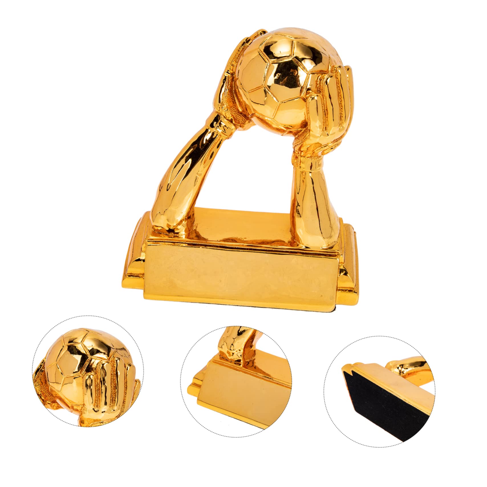 BESTonZON Fußball Trophäe Resin Goldene Handschuh Auszeichnung Vielseitige Dekoration für Fußballwettbewerbe für Fans und Sammler Hochwertige Verarbeitung und Ansprechendes Design