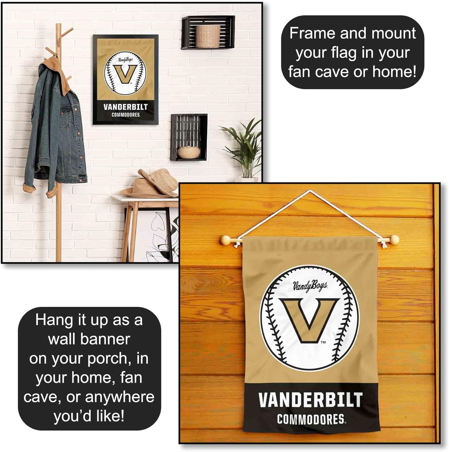 Vanderbilt Commodores Baseball Garden Yard Banner Flag - Image 5