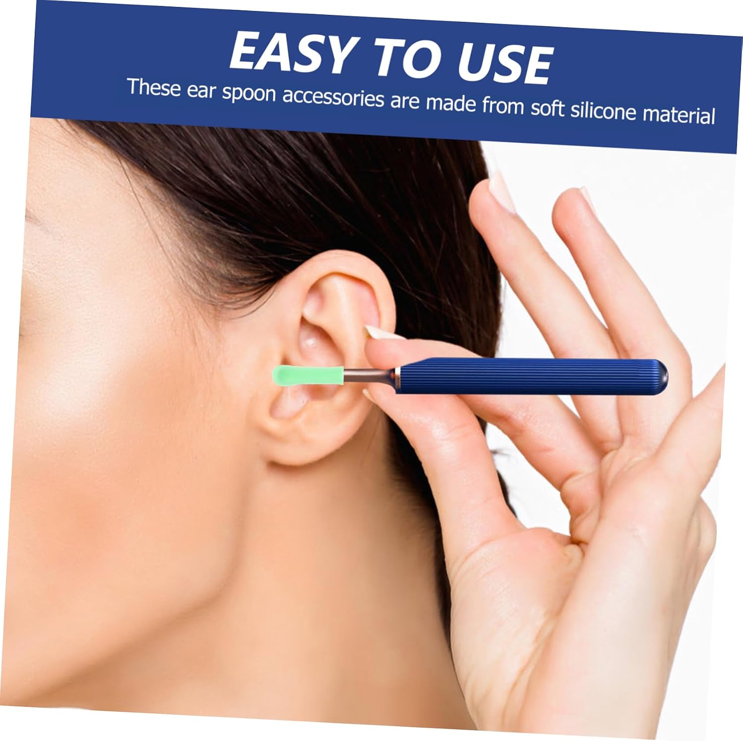 NOLITOY 10pcs Silicone Ear Spoon Covers Earwax Removal Tool Replacement Ear Spoon Sleeves for Cleaning
