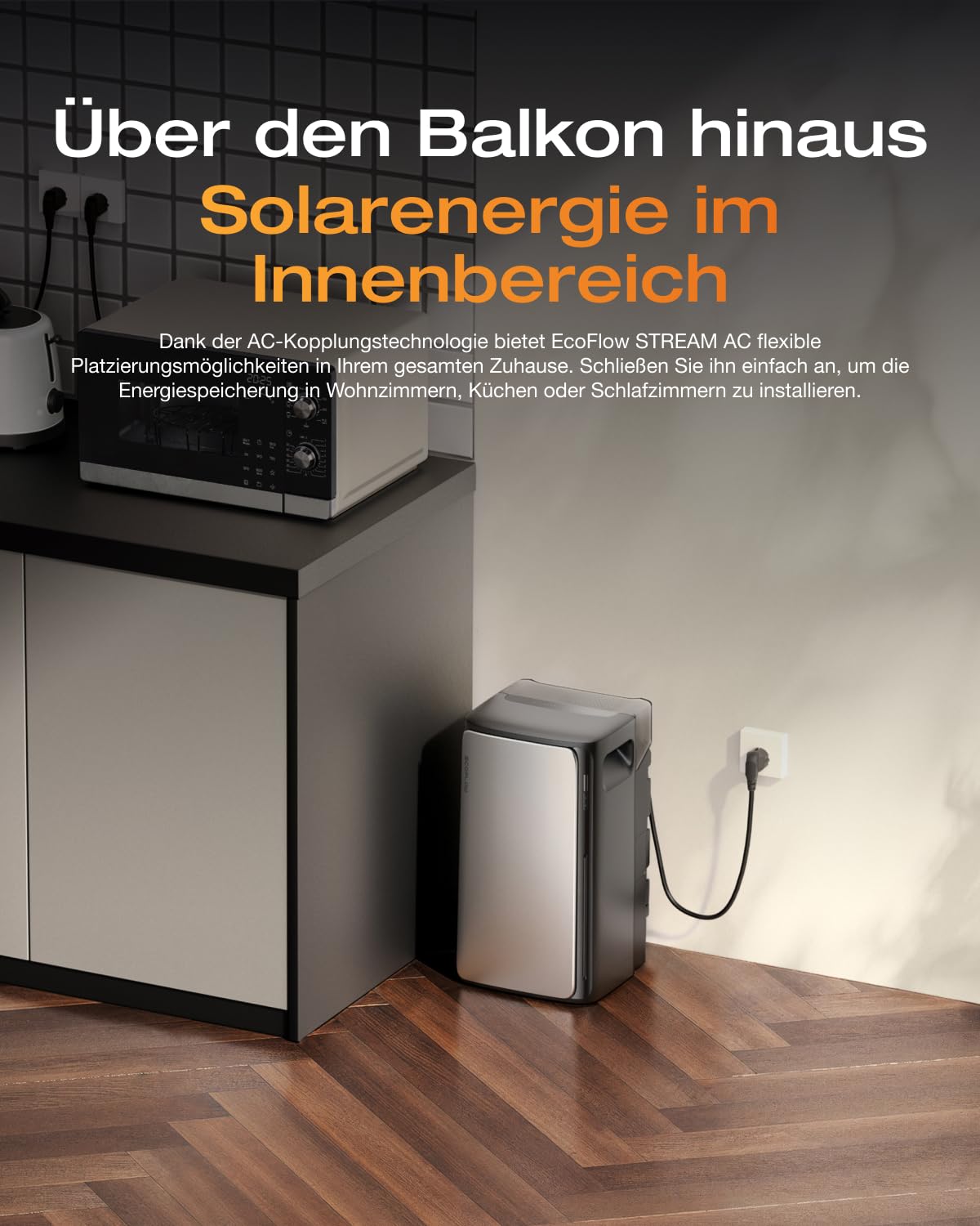 EcoFlow Stream AC Balkonkraftwerk mit Speicher 0% VAT (Generalüberholt) | 1,92kWh Solarspeicher, 800W bidirektional, erweiterbar bis 11,52kWh, IP65, Kleine Verpackungsmängel,Produkt unbenutzt
