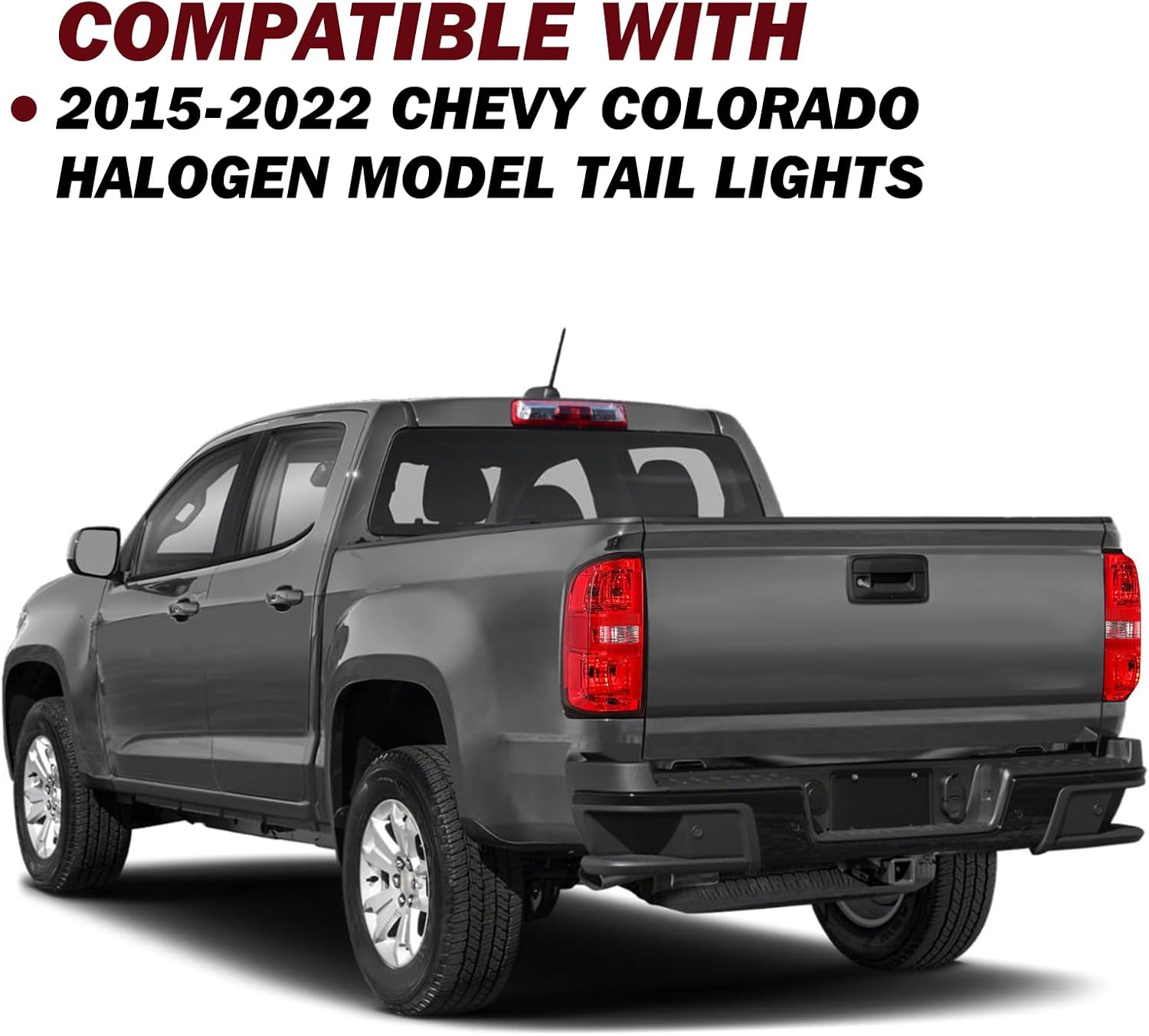 JSBOYA Halogen Tail Light Fits for 2015-2022 Chevy Colorado Outer Rear Taillight Assembly OE Direct Replacement with Bulbs Brake Tail Lamp LH (Left Driver Side) 84169777 GM2800270