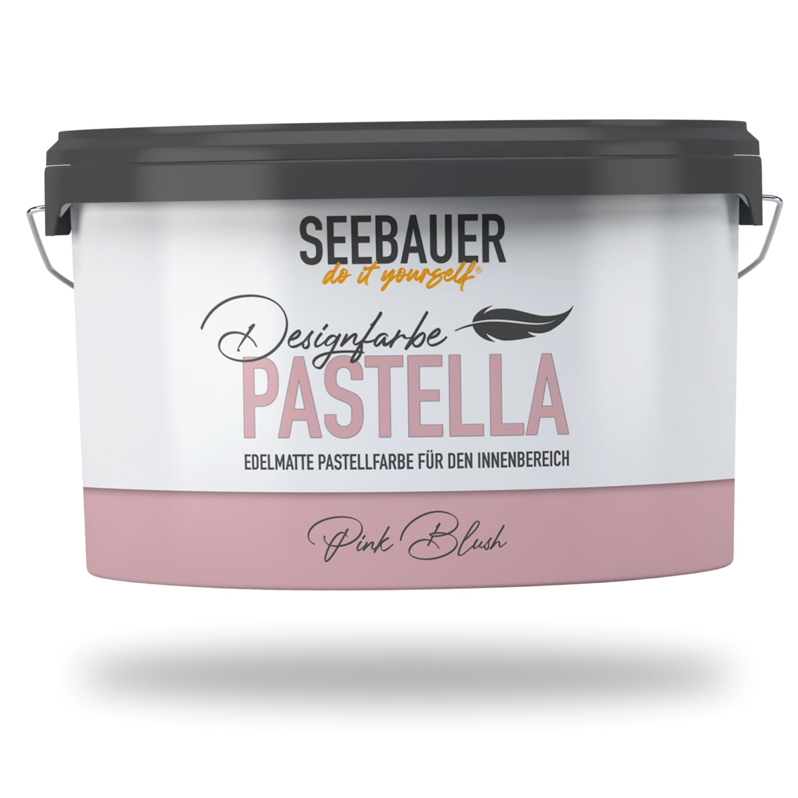 Pastellfarbe PASTELLA Pink 2,5L (Pink Blush) Edelmatte Wandfarbe Rosa - Innenfarbe sehr hohe Deckkraft - Matt, Abwaschbar und Tropffrei