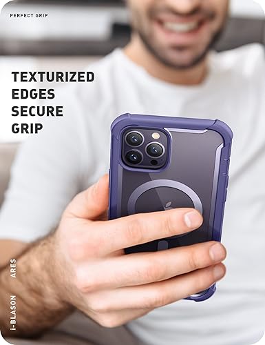 Miniatura 8 de i-Blason Funda para iPhone 14 Pro Max (2022) de 6.7 pulgadas compatible con Magsafe con protector de pantalla integrado, parte trasera transparente,
