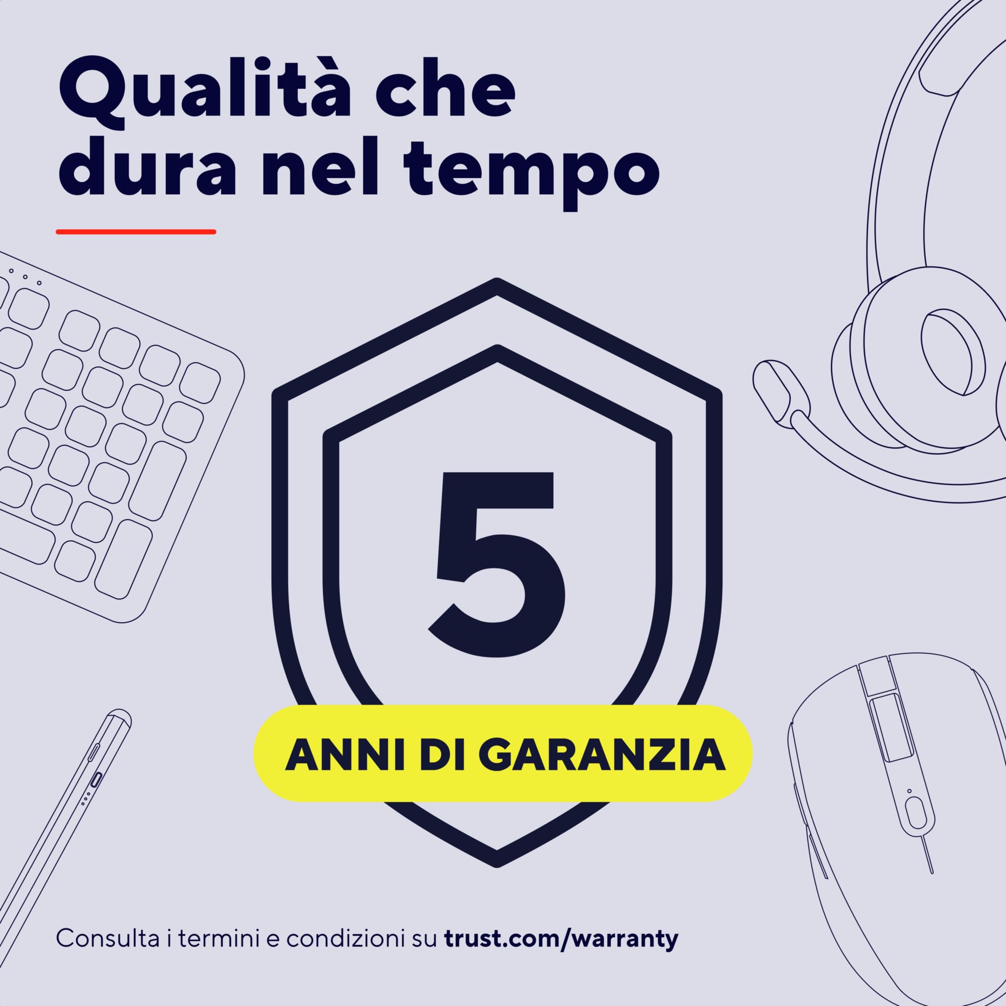 Trust Roha II Cuffie Wireless Bluetooth con Microfono ENC Antirumore, Nero | On Ear, 85% di Plastica Riciclata, Auricolari Ricaricabile per Lavoro Casa e Ufficio Teams Zoom