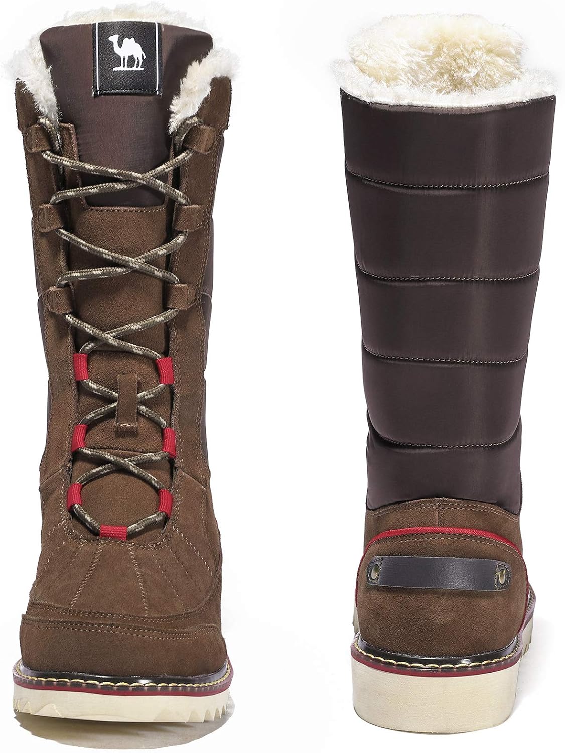 CAMELSPORTS Women's Snow Boots Waterproof Mid Calf Winter Boots Anti-Slip Fur Lined Warm Boot Outdoor Fashion Rain Boots