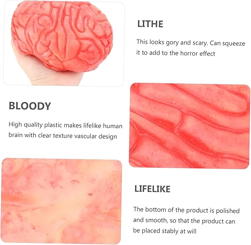 Miniatura 6 de Accesorios para fiesta de Halloween, accesorios sangrientos de Halloween, accesorios de Halloween, cerebro falso, prótesis, cuerpo de mano