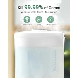 Baby Bottle Sterilizer | Esterilizador de Biberones, 6-in-1 HAUTURE Bottle Sterilizer and Dryer, Electric Steam Bottle Sanitizer for Baby Stuffs, Baby Bottles & Breast Pump Accessories