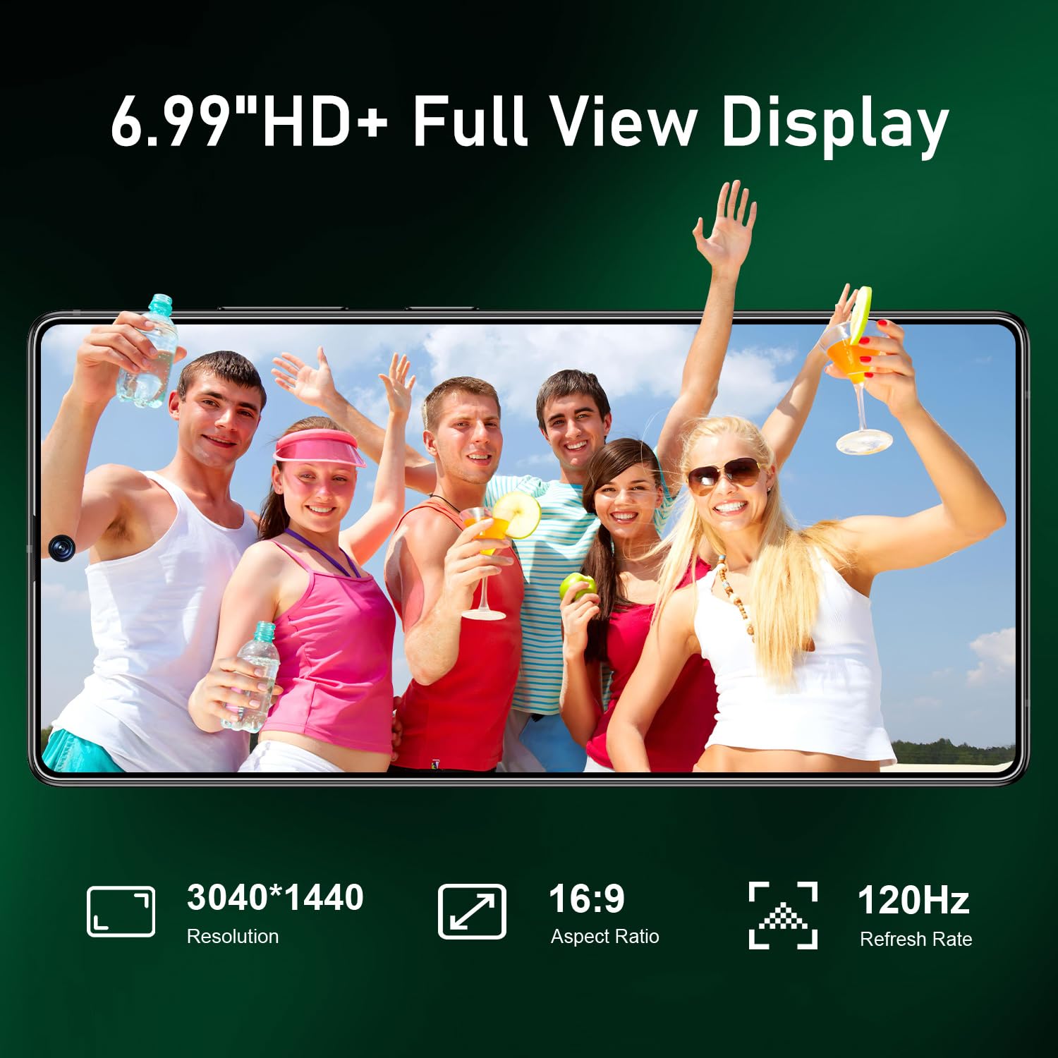 I25 Ultra: 6.99" FHD+ Android 14 Smartphone | 12GB+512GB | 108MP+68MP Camera | 7000mAh Battery | Built-in Stylus Pen | Blazing Fast Performance (Black)