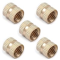 Vista 23 de MroMax Tuercas de inserción moleteadas M3, rosca hembra M3x10x5mm Tuercas de incrustación de cobre métricas a través de roscado prensado encajar