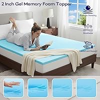 Vista 5 de OLANLY Cubrecolchón de Espuma Viscoelástica de Doble Capa de 4 Pulgadas Tamaño Queen para Dolor de Espalda, Funda de Colchón Tipo Pillow Top