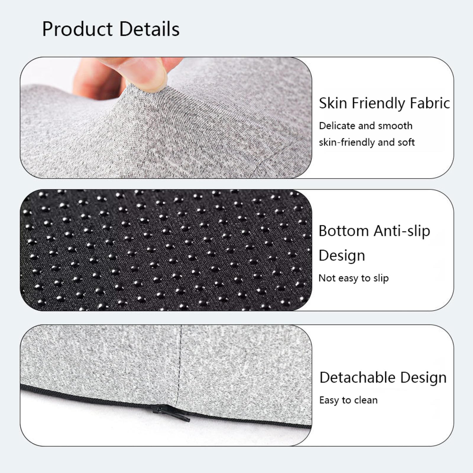 HAZARA Cojin Antiescaras, Cojines para Sillas De Oficina Hecho De Espuma Viscoelástica, Almohada Silla para Cadera,Cóccix,Ciática,A-Black