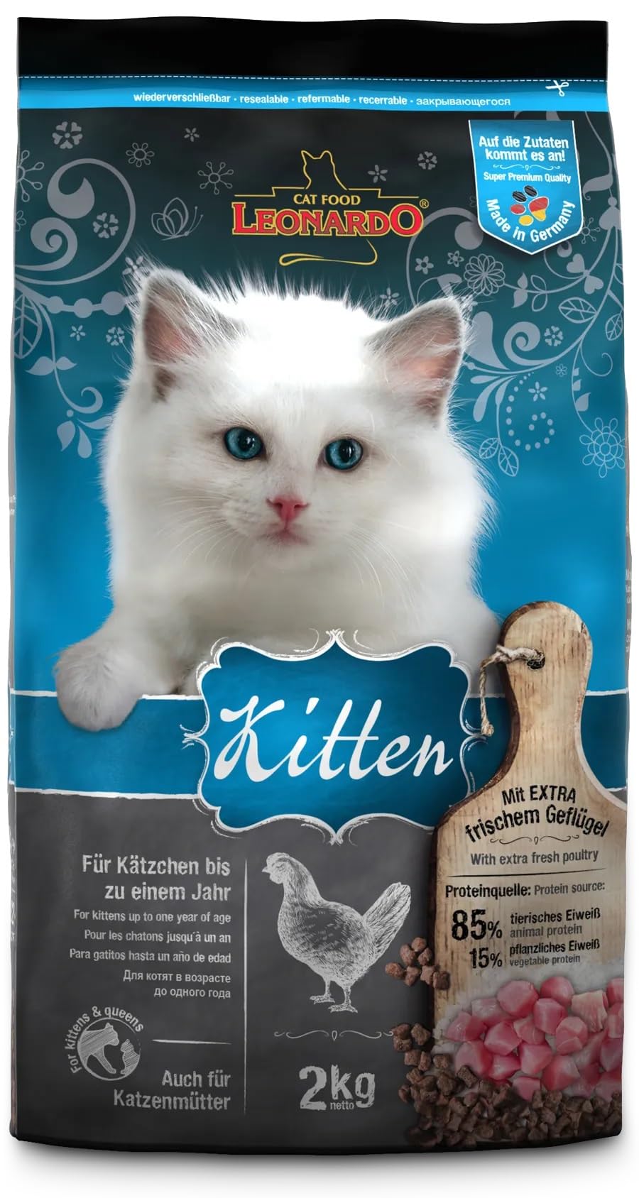 Leonardo Kitten Cibo secco per gatti cuccioli (1,8 kg)