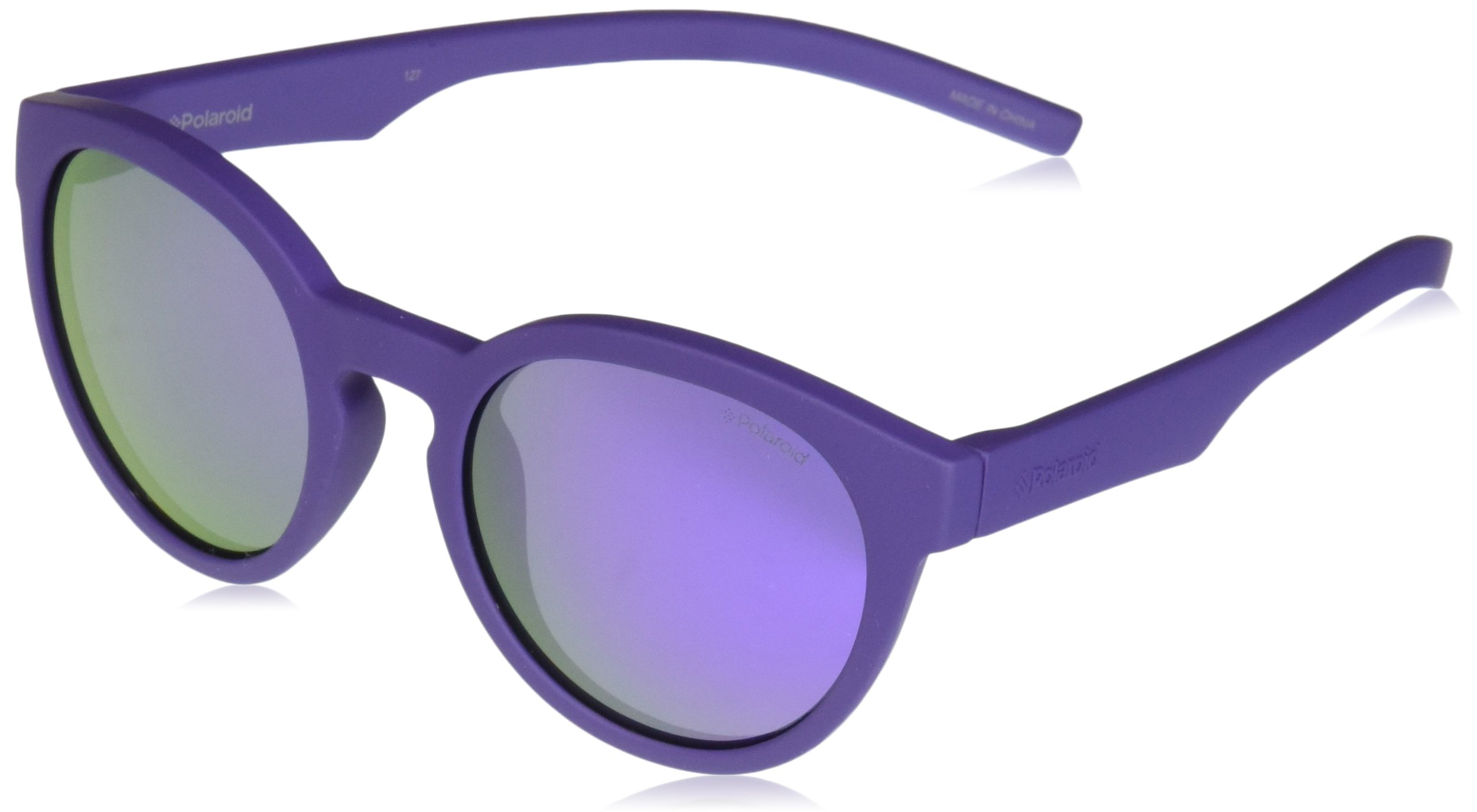Polaroid Sunglasses Kids' PLD8019/S Polarized Round Sunglasses, Violet, 45 mm