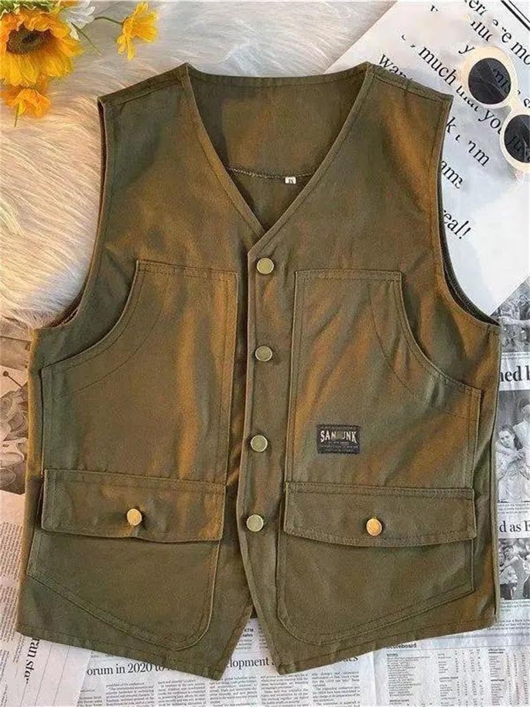 Men's Summer Loose Outdoor Multi Pocket Vest