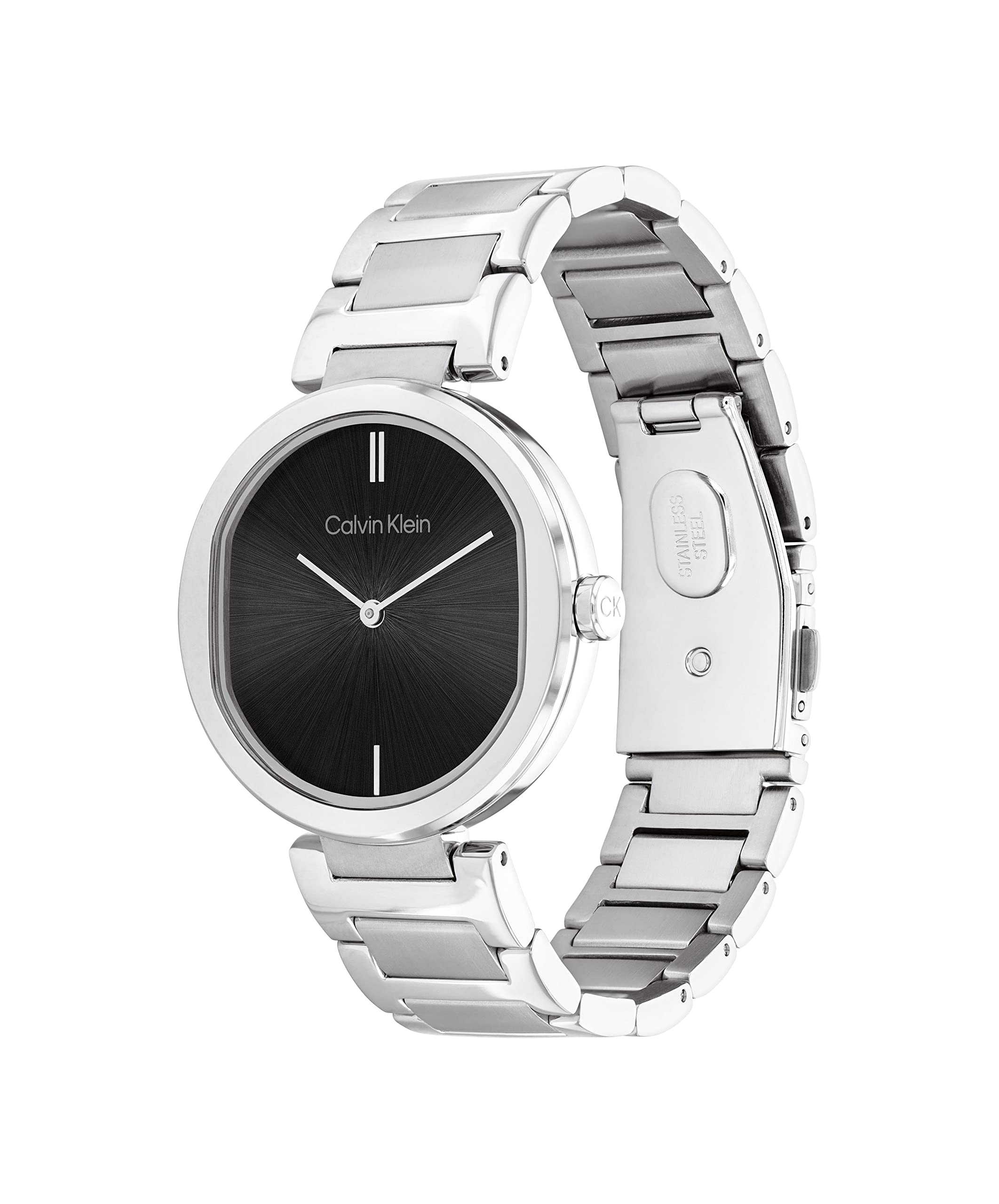 Calvin Klein Reloj Analógico de Cuarzo para Mujer Colección CK Sensation con Correa de Acero Inoxidable o de Cuero