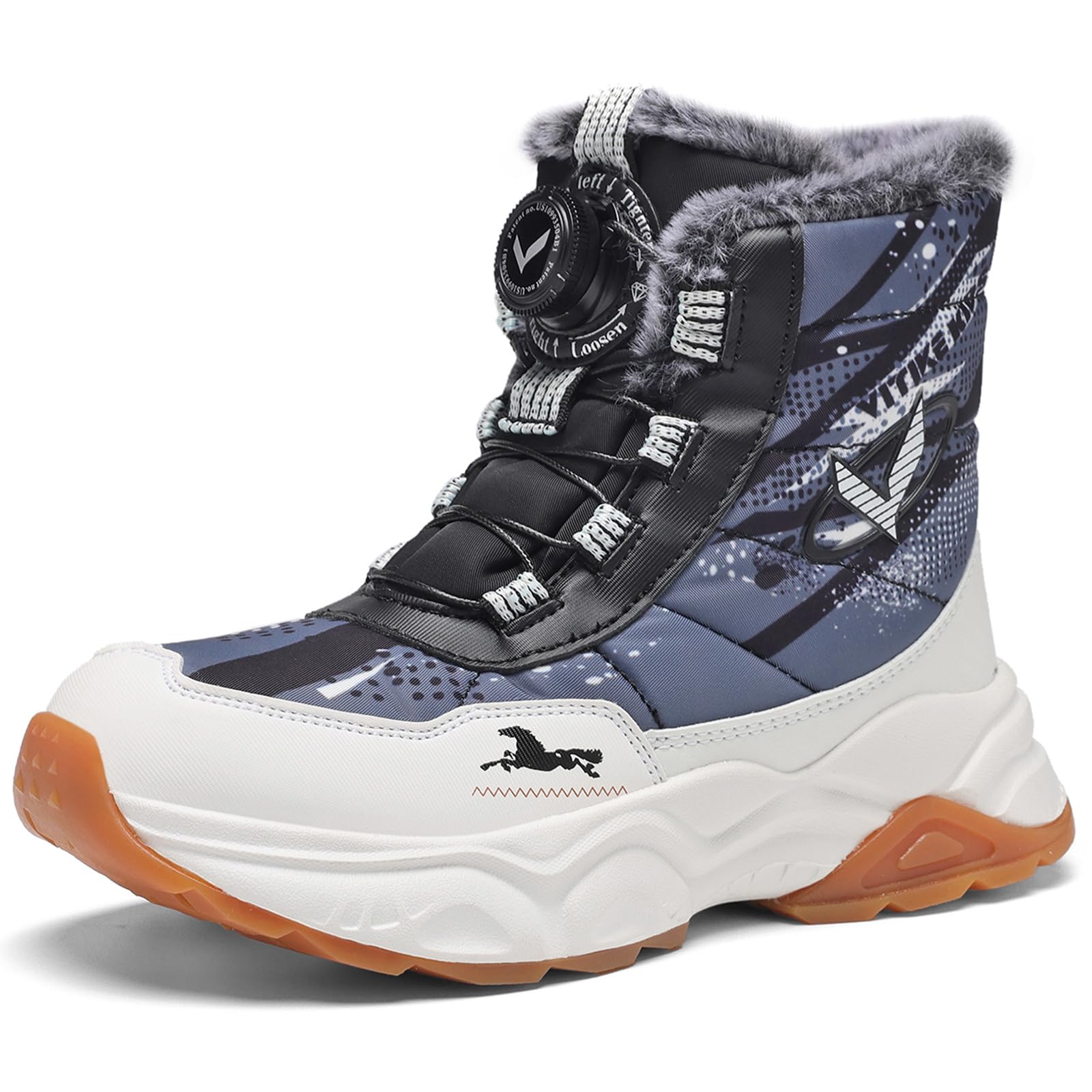 Kids Snow Boots Boys Girls Winter Waterproof Hiking Shoes
