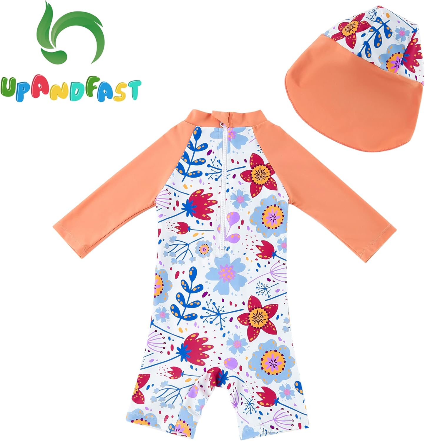 upandfast Baby Badeanzug mit Sonnenhut UPF 50+ Badebekleidung für Baby - Image 2
