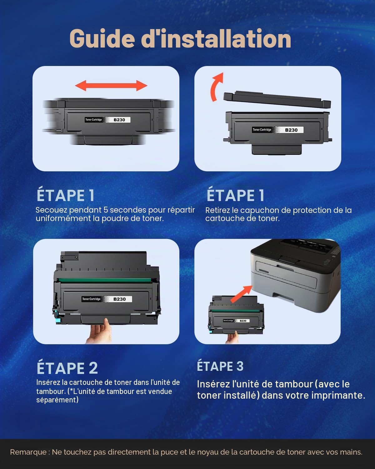 Skydo Toner B230 B225 B235 compatible avec Xerox 006R04400