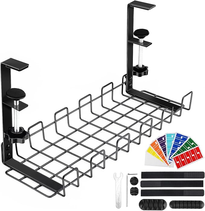 Cable Management Scrivania - Raccogli Cavi Scrivania Sotto - Porta Cavi Scrivania - Nascondi - Foto 3