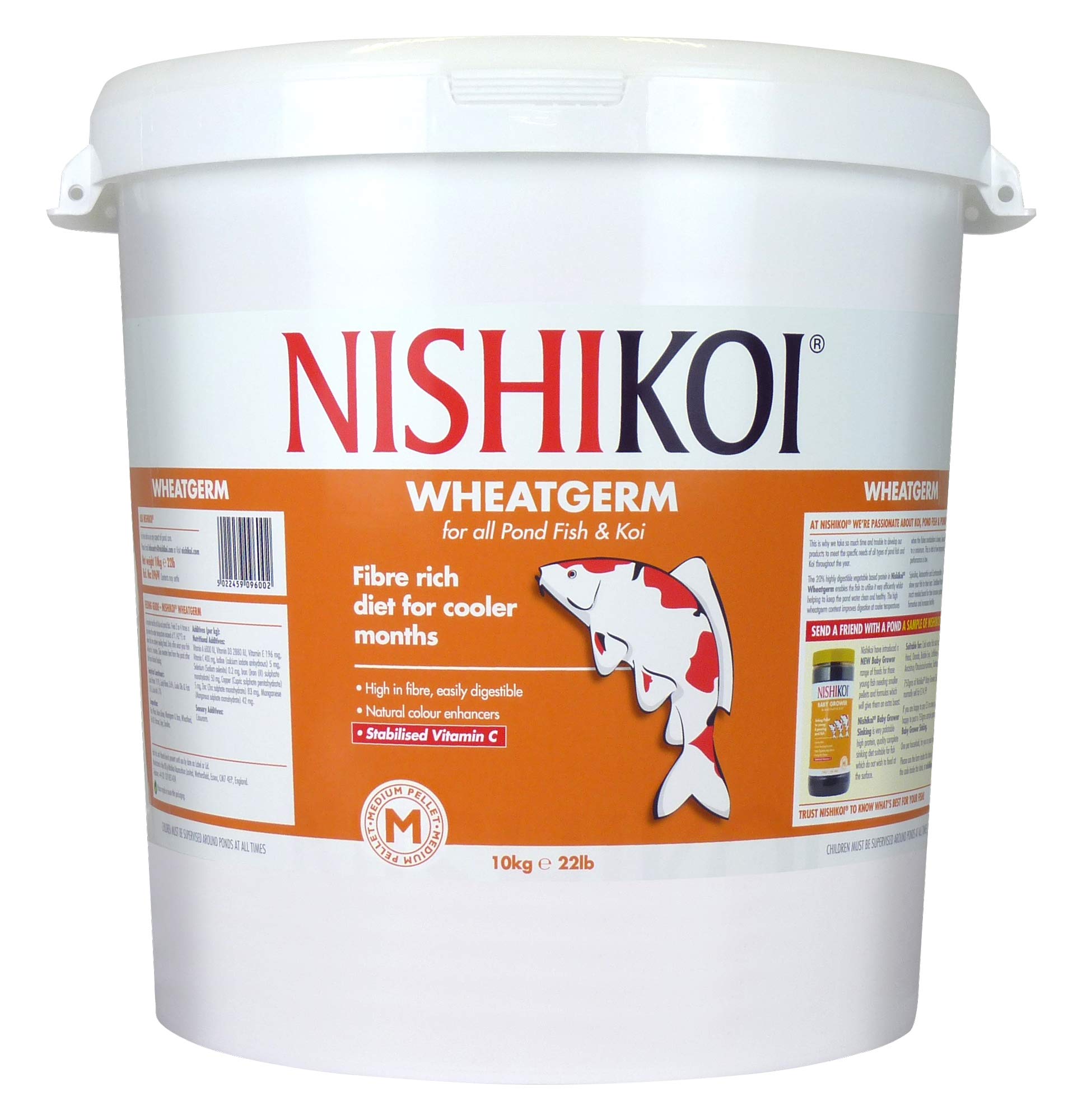 Nishikoi Wheatgerm Complete Food for Koi and Pond Fish - Medium Pellets - 10kg โ image 1