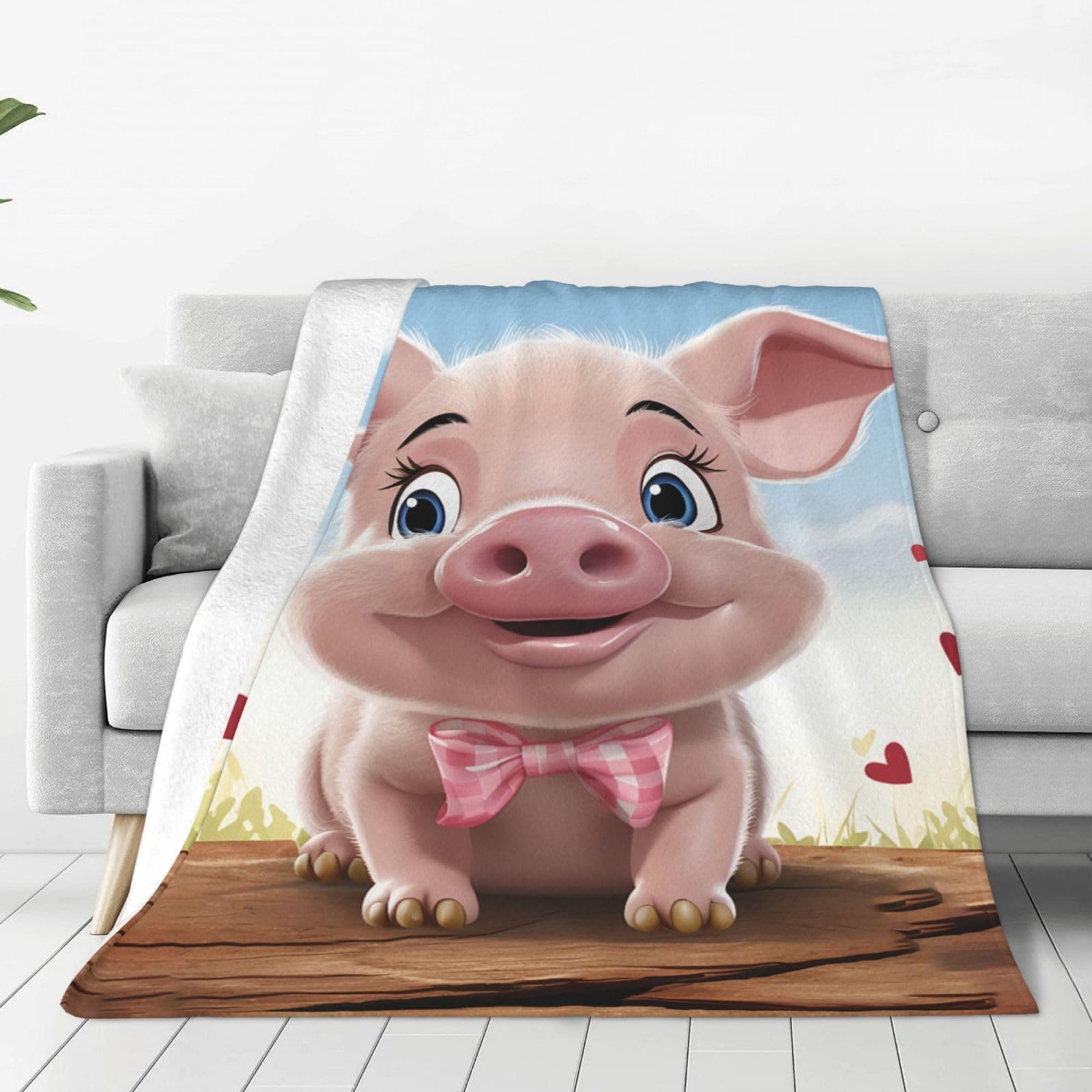 Couverture souriante pour canapé pour rester au chaud en toute légèreté chez soi