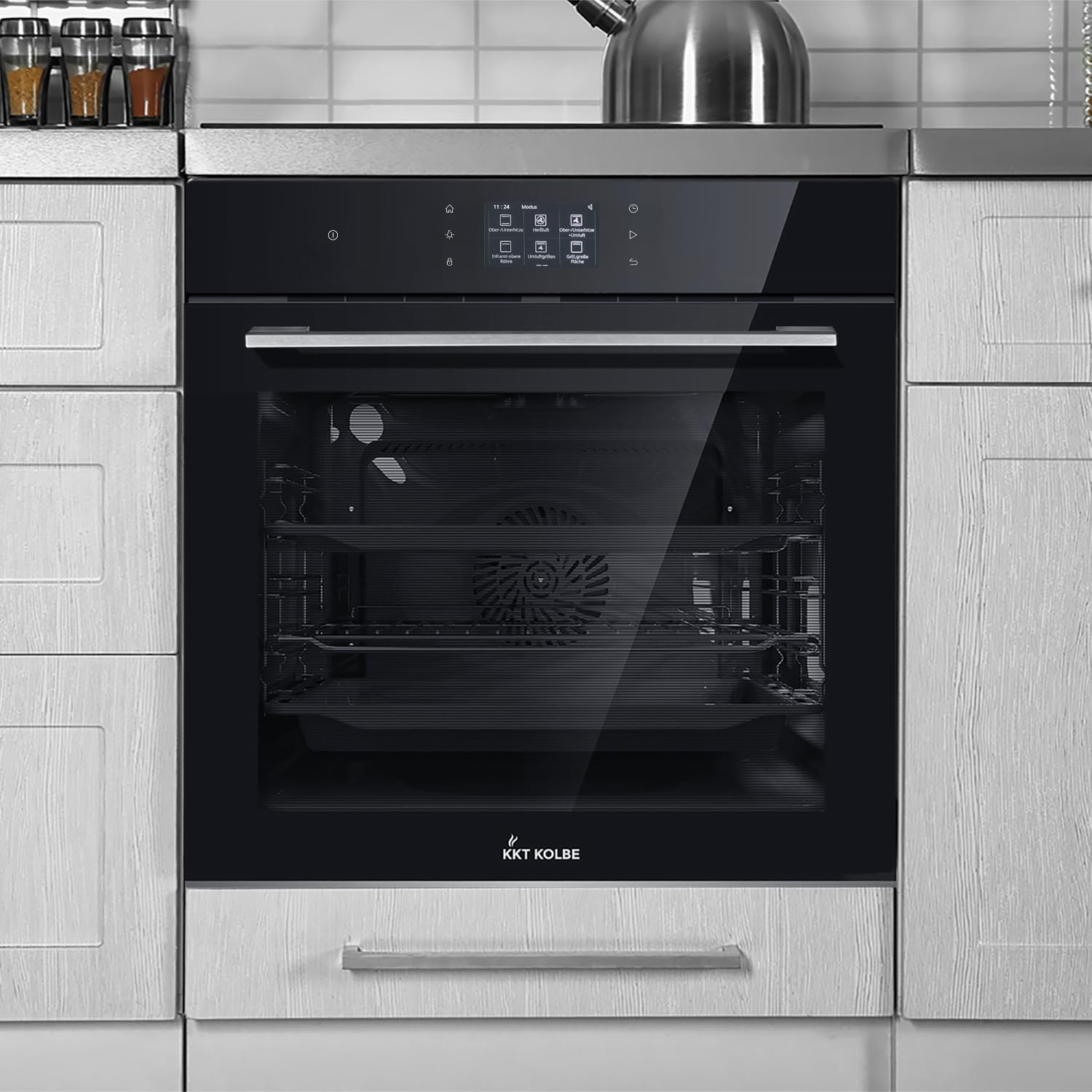 KKT KOLBE Piekarnik do zabudowy 60 cm | wyświetlacz TFT Touch | drzwi Soft-Close | 72 l | 3,2 kW | kataliza | funkcja pizzy grill termoobieg powietrza | timer | przeszklenie termiczne | teleskopowe