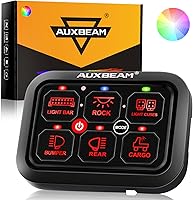 Vista 9 de Auxbeam Panel de Interruptores de 8 Posiciones BB80 Sistema de Relé de Control de Circuito Universal Panel de Control de Interruptor LED Regulable