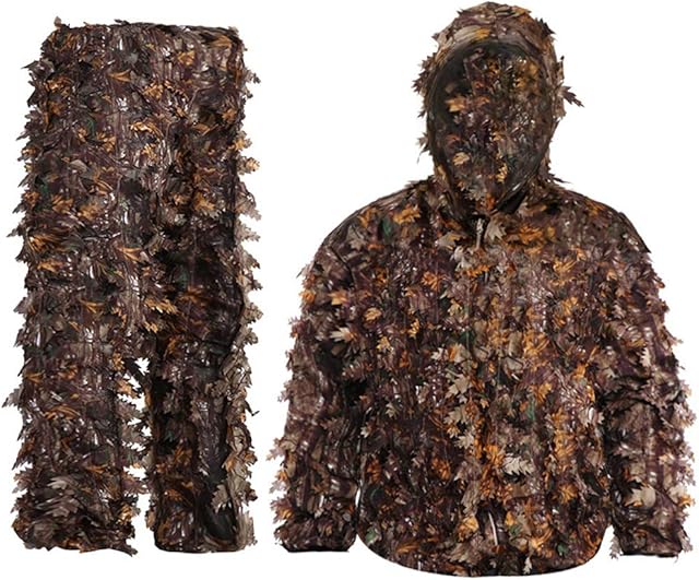 Zarfmiya Leaves Camouflage Suit Hunting Suit Woodland Camouflage Camo Set ()