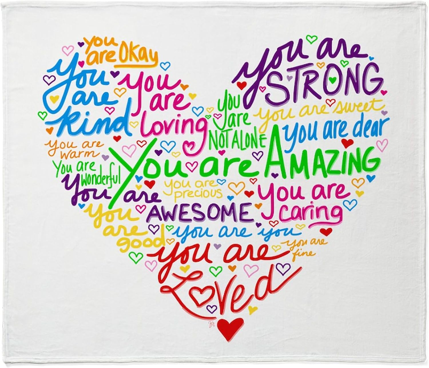 CafePress You are Loved Throw Blanket Super Soft Fleece Plush Throw Blanket, 60"x50"