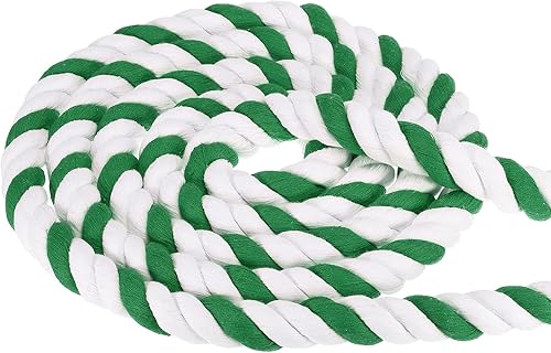 PATIKIL Cuerda de algodón trenzado natural de 1 pulgada x 20 pies, cuerda de tira y afloja de 3 hebras con cinta de sellado para barandillas de