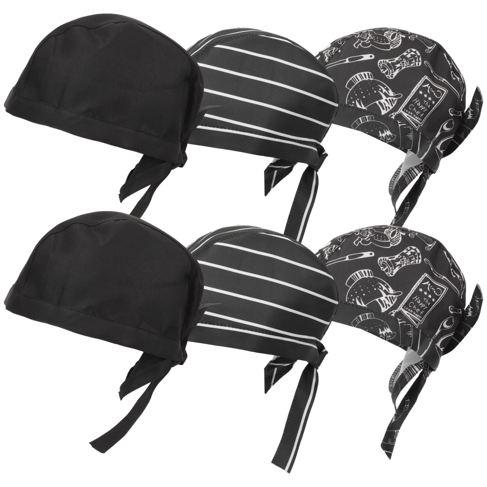 6 Gorros de Chef Mantienen el Cabello Recogido Transpirables Ajustables de Algodón Unisex y Cómodos para Cocina y Hoteles para Hombres y Mujeres