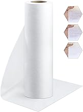 PLANTIONAL Woven Cotton Iron-On Fusible Interfacing, 16.1 inch X 10 Yards White Medium Weight 100% Cotton Single Sided Interfacing Fabric Iron on Interfacing for Fabric Sewing and DIY Crafts Supplies